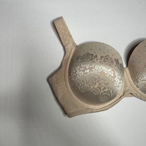 Soma tan floral lace stunning support full coverage bra 36DD - Picture 3 of 7